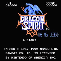Dragon Spirit - The New Legend Title Screen